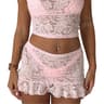 Lace Ruffle Mini Beach Cover Up Skirt 7