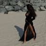 Chiffon V Neck Ruffled Beach Cover Up 6