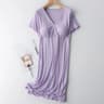 Soft Modal Maternity Nursing And Breastfeeding Nightgown 7