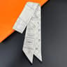 Elegant 5x90cm Black And White Silk Scarf Ribbon 10