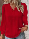 Elegant Summer Lace Patchwork V Neck Blouse 7