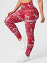 Christmas Print Hip Lifting Leggings 7