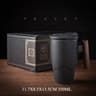 Retro Ceramic Mug With Wooden Handle And Lid 11
