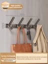 No Drill Aluminum Wall And Door Hook 10