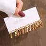 Gold Vintage Geometric Pearl Dangle Earrings 1