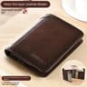 Genuine Leather RFID Trifold Wallet For Men  Secure  Slim Design 7