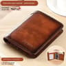 Genuine Leather RFID Trifold Wallet For Men  Secure  Slim Design 8