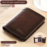 Genuine Leather RFID Trifold Wallet For Men  Secure  Slim Design 9