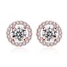 White Zircon Crystal Stud Earrings Gold Color Vintage Style 8