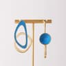 Asymmetric Enamel Metal Post Earrings Trendy Womens Jewelry 6