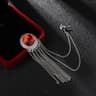 Luxury Rhinestone Tassel Brooch Pin For Men 15