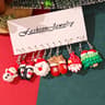 Cute Christmas Gingerbread Santa Penguin Dangle Earrings 6