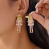 Rhinestone Christmas Light Bulb Drop Earrings 21