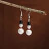 Pearl Snowman Rhinestone Snowflake Drop Earrings 7