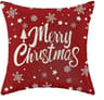 Red Snowflake Christmas Farmhouse Pillow Cover 4