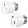Universal Light Socket Adapter E26 E27 Converter 2PCS Heat Resistant Plug 8