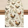 Rooster Butterfly Linen Table Runner 0