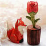 Handmade Wooden Fox Sculpture Decor 10