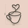 Black Metal Coffee Cup Wall Art Decor 6