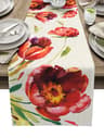 Vintage Tulip Floral Linen Table Runner Farmhouse Decor 7