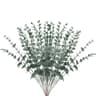 Artificial Eucalyptus Leaf Stems Green Decor Set 12