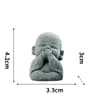 Cute Little Monk Stone Statues Set 6