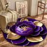 Purple Peony Round Area Rug 0
