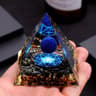 Lapis Lazuli Crystal Ball And Pyramid Decor Set 6