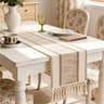 Nordic Boho Green Striped Table Runner 12