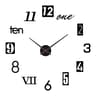 Modern 3D DIY Wall Clock Acrylic Mirror Decor 10