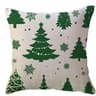Green Christmas Snowflake Decorative Pillow Cover 2
