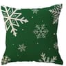 Green Christmas Snowflake Decorative Pillow Cover 3