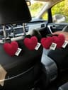 Plush Heart Shaped Car Seat Back Hooks Set 11