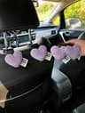 Plush Heart Shaped Car Seat Back Hooks Set 14