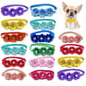 Cute Flower Pet Bow Ties With Diamond Decor 0