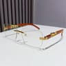 Retro Rimless Cut Edge Sunglasses UV400 Eyewear 9
