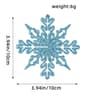 Pink Glitter Snowflake Christmas Tree Ornaments Set 26