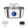 32L Stainless Steel Cat Water Fountain With LED 7