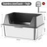 Stainless Steel High Side Cat Litter Box 4