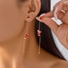 Trendy Christmas Santa Snowman And Snowflake Dangle Earrings 16