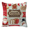 Merry Christmas Linen Pillow Cover With Deer And Tree Design 27