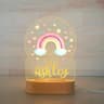 Personalized USB Acrylic Night Light Custom Name Animal Lamp For Kids Bedroom 13