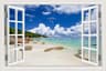 3D Beach Window View Wall Sticker 20