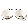 Ceramic Double Elevated Cat And Dog Bowl 17