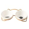 Ceramic Double Elevated Cat And Dog Bowl 18