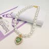 Pearl Style Adjustable Cat Collar With Bell Necklace 15