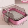 Semi Enclosed Splashproof Cat Litter Box Tray 7