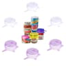 Reusable Silicone Stretch Lids Set For Cups Cans And Mason Jars 12