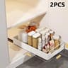Pull Out Cabinet Storage Rack With Sliding Rail Organizer Basket 7