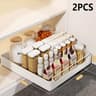 Pull Out Cabinet Storage Rack With Sliding Rail Organizer Basket 13